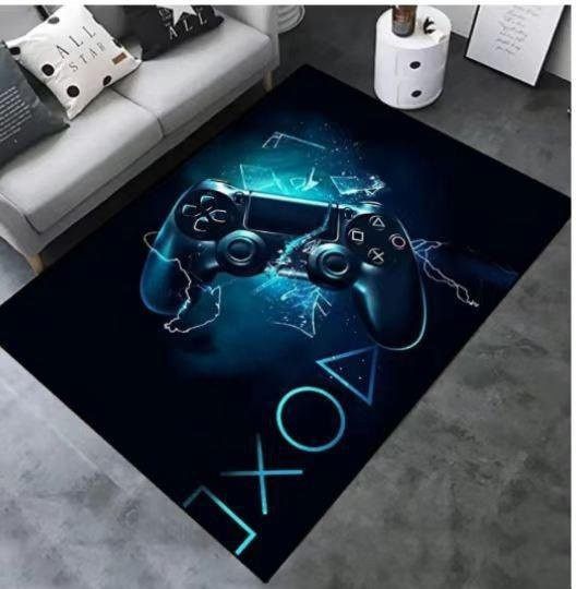 Lodestar 3D Spielteppich mit Controller-Design für das Kinderzimmer, blau, B/T: 60 x 40 cm - Bild 1