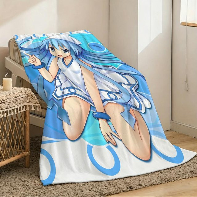 Squid Girl Flanelldecke in Weiß und Multicolour, leichte Sommerdecke mit 240g Gewicht, weich und hautfreundlich - Bild 1