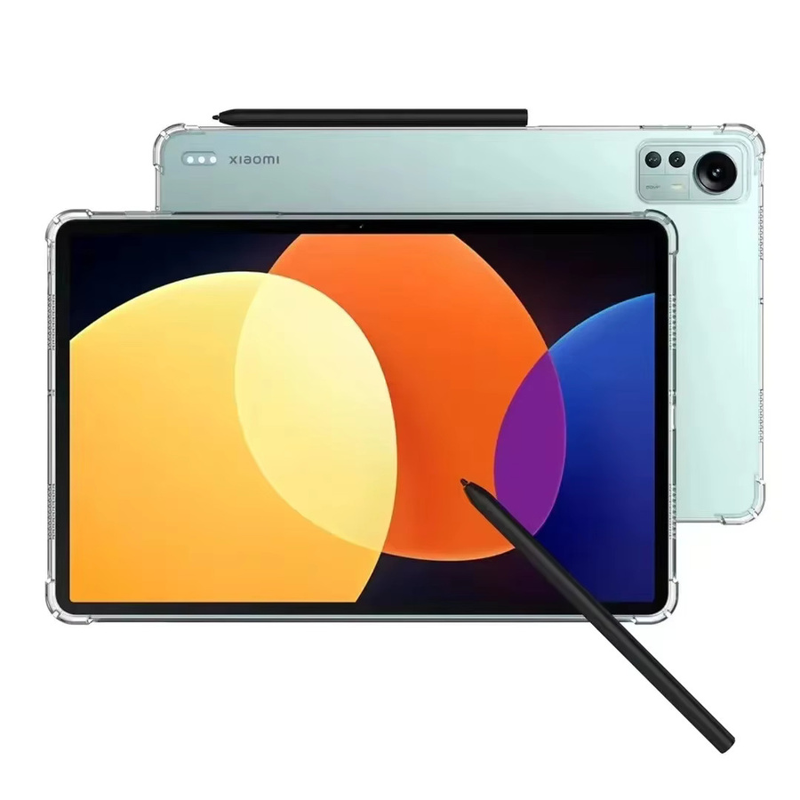 Stoßfeste Airbag-Silikonhülle mit Kristallen für Xiaomi Mi Pad und Redmi Pad, transparent - Bild 2
