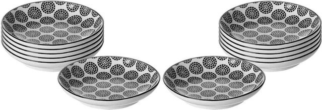 Ritzenhoff & Breker Dipschalen Takeo Circles aus Porzellan, Weiß, 12er Set, Durchmesser: 10 cm - Bild 1