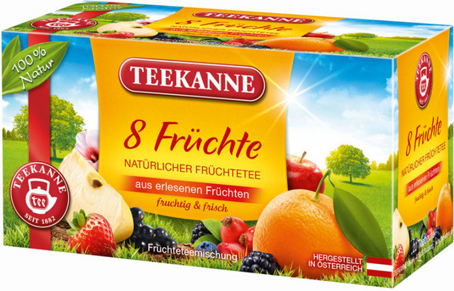 Teekanne 8 Früchte, Früchtetee, Teebeutel, 20 Stück, 60 g - Bild 1