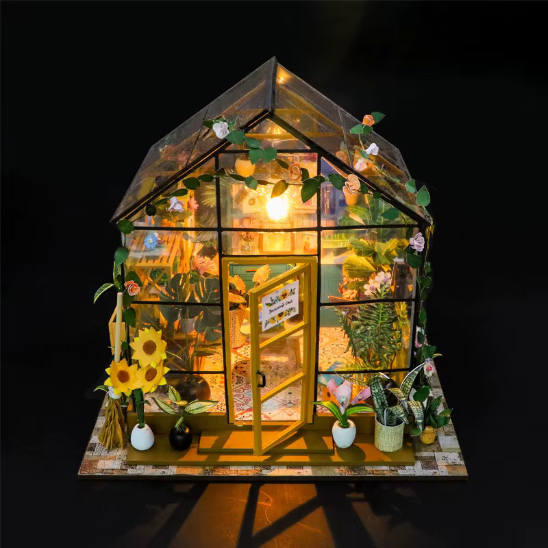 DIY Puppenhaus 3D Miniatur, mit LED Licht, Gebäude Modell Spielzeug - Bild 5