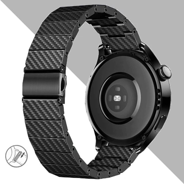 Uhrenarmband Carbon Faser, Schwarz, Unisex - Bild 1