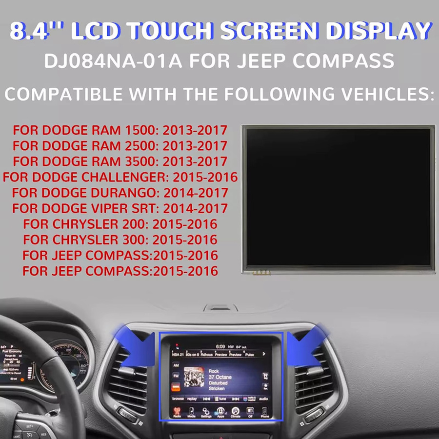 8.4 Zoll uconnect LCD Monitor Touchscreen Ersatzteil für Dodge RAM und Chrysler Autozubehör DJ084NA-01A - Bild 5