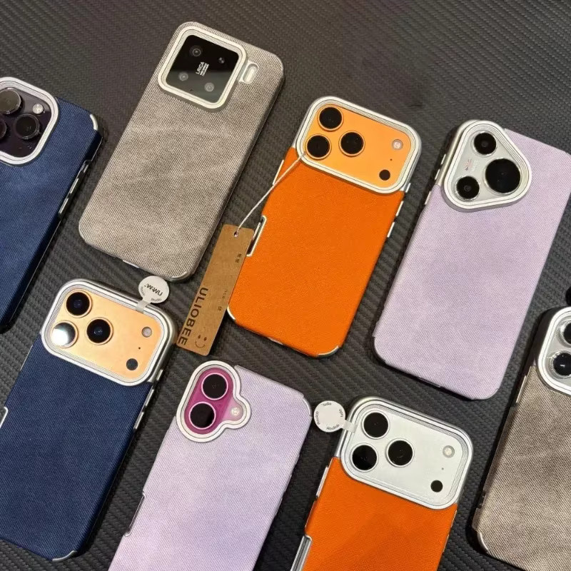Sturzsicheres Denim Softcase für Apple iPhone in Orange - Bild 2