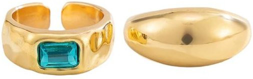 Astrid Zehenringe, Messing, Gold, Kristall, Damen - Bild 1