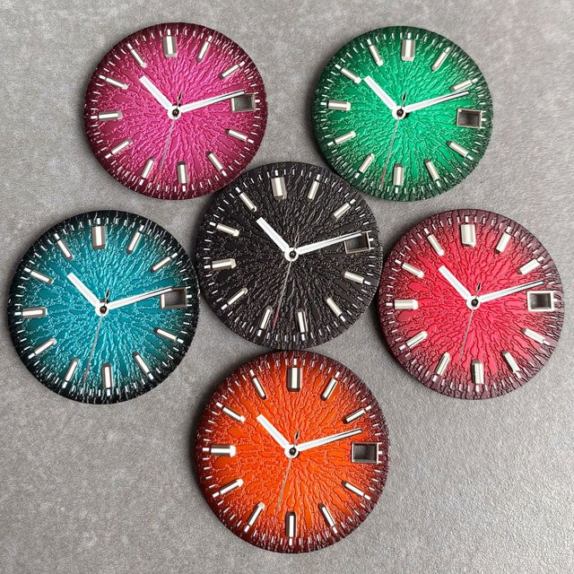 Tandorio Uhrenzubehör, Zifferblatt, 29 mm, Schwarz Rot Bunt, Herren - Bild 1