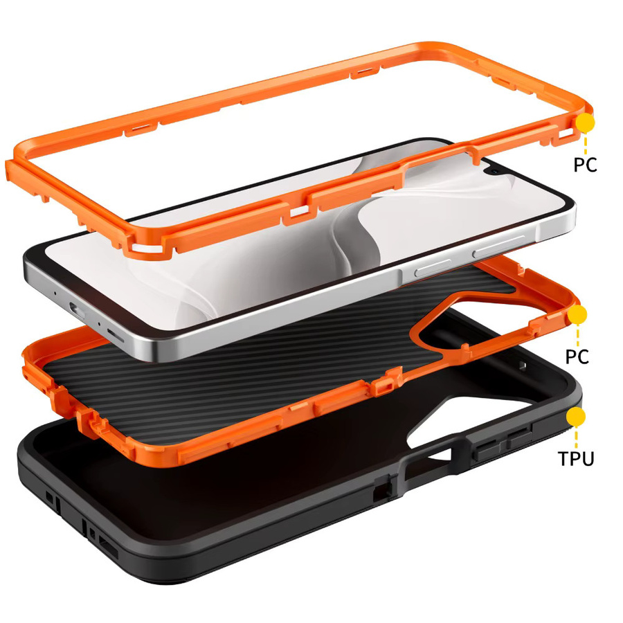 Ottbox Armor Robuste Militär-Schutzhülle für Samsung Galaxy A57 A37 A27 A17 A07 A56 A36 A26 A16 A55 in Schwarz und Rot - Bild 2