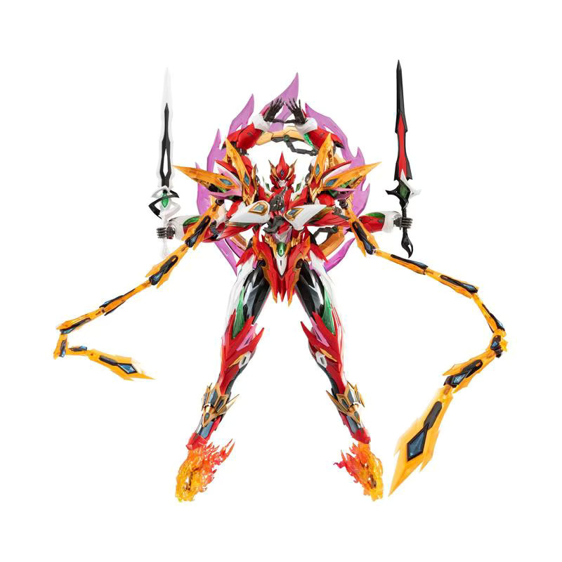 Motor Nuclear Ne Zha Mecha Modellbausatz, Actionfigur, mit sechs Armen, Legierungsrahmen, Lotus Display Basis, Mehrere Waffen - Bild 5