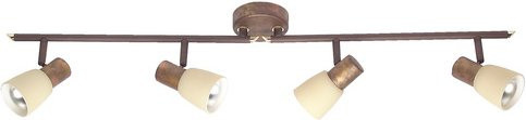 BRILLIANT Deckenleuchte Luca Spotrohr 4-flg. in Beige und Kupfer mit E14 Fassung und verstellbaren Armen - Bild 1