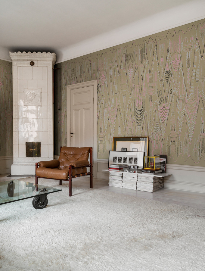 Rebel Walls Mural Manhattan Wandtattoo in Beige mit modernem City-Design und Stone-Look - Bild 1