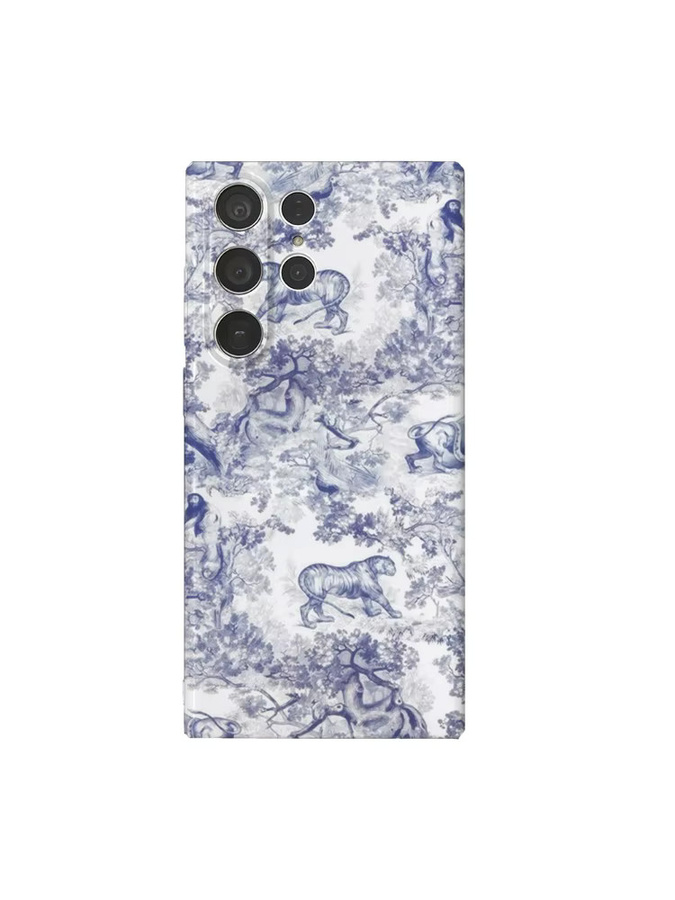Glänzende Handyhülle mit klassischem Tier-Design für Samsung Galaxy S25 S24 S23 Ultra Plus A35 A92 in Blau - Bild 7