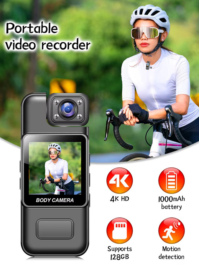 Occkic 4K WiFi Ultra HD Mini-Action-Kamera mit Infrarot-Nachtsicht in Schwarz - Bild 7