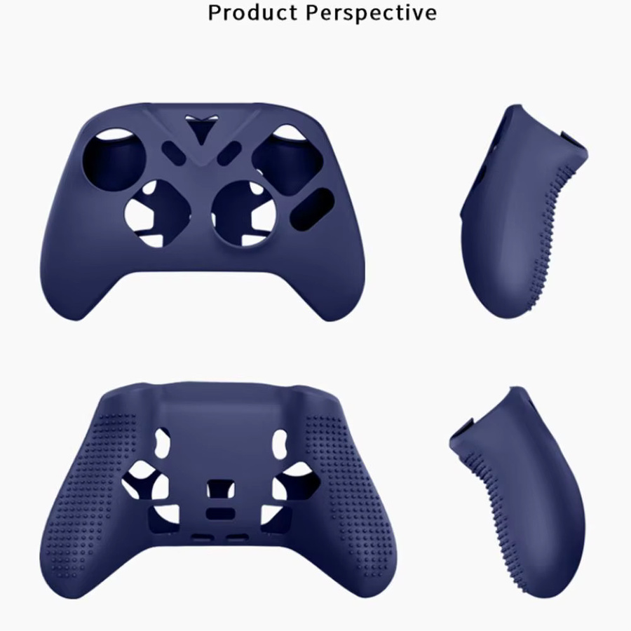 Rutschfeste Silikonhülle für Flydigi Vader 5 Pro Gaming-Controller in Schwarz mit 4 Ersatzkappen - Bild 4