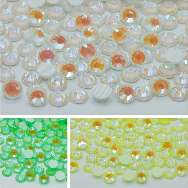 Multicolour Glas Strass Steine mit flachem Boden für Heißprägung und DIY Textil-Accessoires - Bild 1