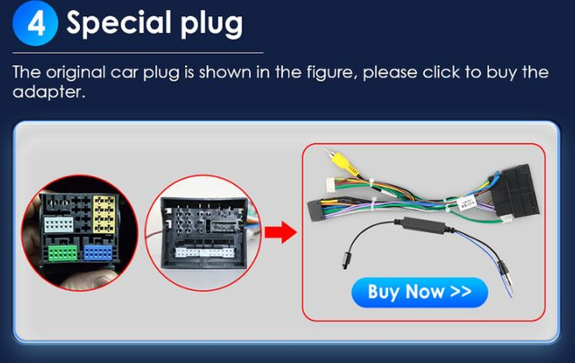 OSSURET Netzwerkkabel für Android-Autoradios passend für Volkswagen VW Golf 7, Tiguan, Passat, Jetta, Polo und Transporter - Bild 1