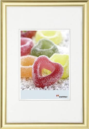walther+ design KP015G Bilder Wechselrahmen in Gold mit Aufsteller und Wandmontage, Papierformat: 10 x 15 cm - Bild 1