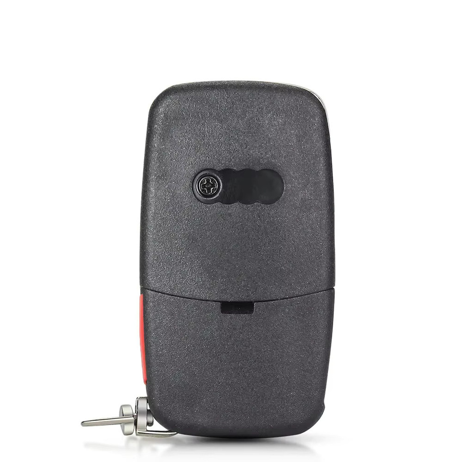 KEYYOU Auto Schlüssel Shell Flip Fernbedienung Abdeckung für Audi A2 A3 A4 A6 A8 B5 RS4 TT 1994-2004 Quattro in Schwarz mit CR1620/CR2032 Halter - Bild 2