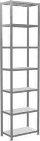 Schulte Grundregal Steckregal MULTIplus250 verzinkt in Silber/Grau mit 7 verstellbaren Fachböden, B/T/H: 300 x 75 x 40 cm - Bild 1