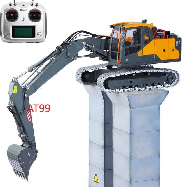 Doppel E Hydraulikbagger E111, RC Hydraulikbagger, Metallmodell, 1/14, 3-teiliger Arm - Bild 1