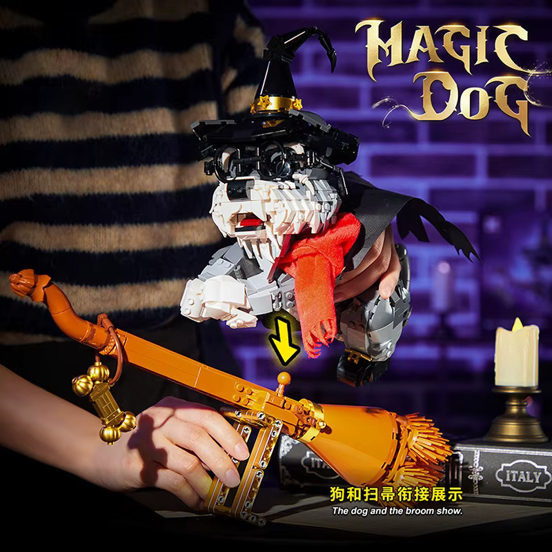 FINGERROCK Magischer Schnauzer-Hund mit Zauberbesen, Bausteine, 1298 Teile, ab 8 Jahren - Bild 4