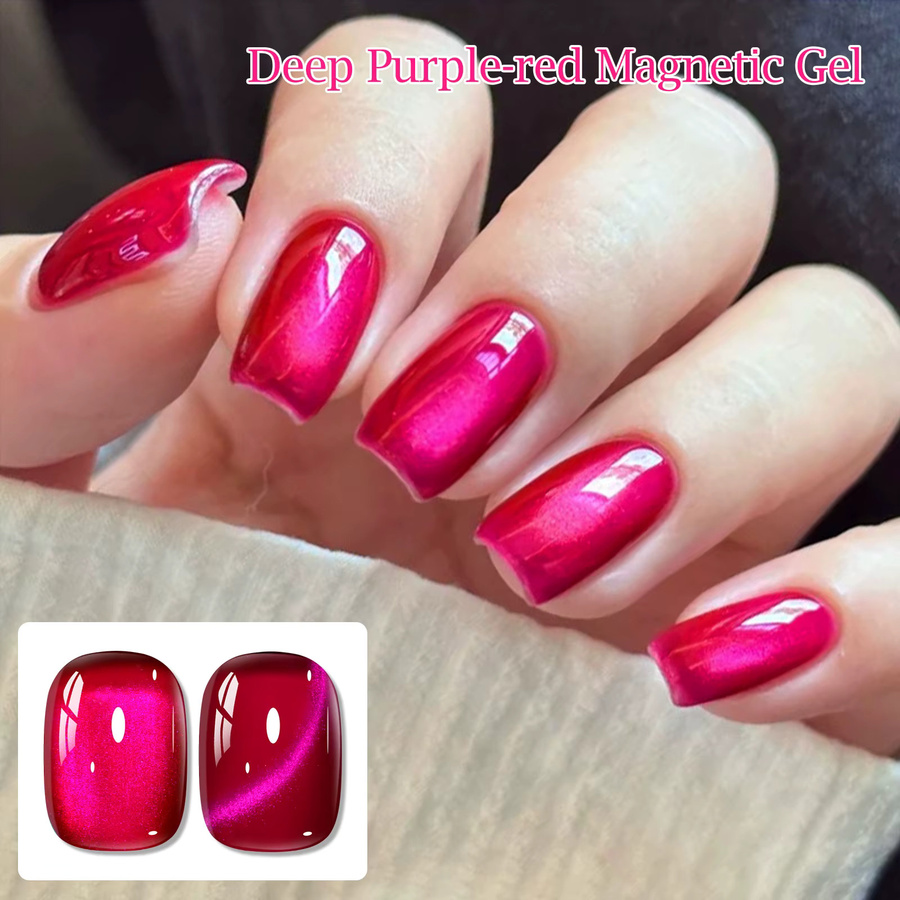 Mtssii Magnetischer Gel-Nagellack, Rose Red, 10 ml - Bild 3