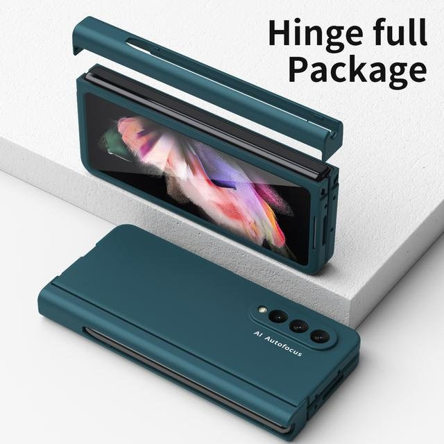 EIN XIONG GU Frontglasfolie mit S Pen Slot Cover für Samsung Galaxy Z Fold4, Z Fold3 und Z Fold2 5G in Blau - Bild 1