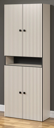 Badezimmer Hochschrank Feliz in Kaschmir, modern mit offenen Regalen und Türen, Breite: 70 cm, Höhe: 186 cm