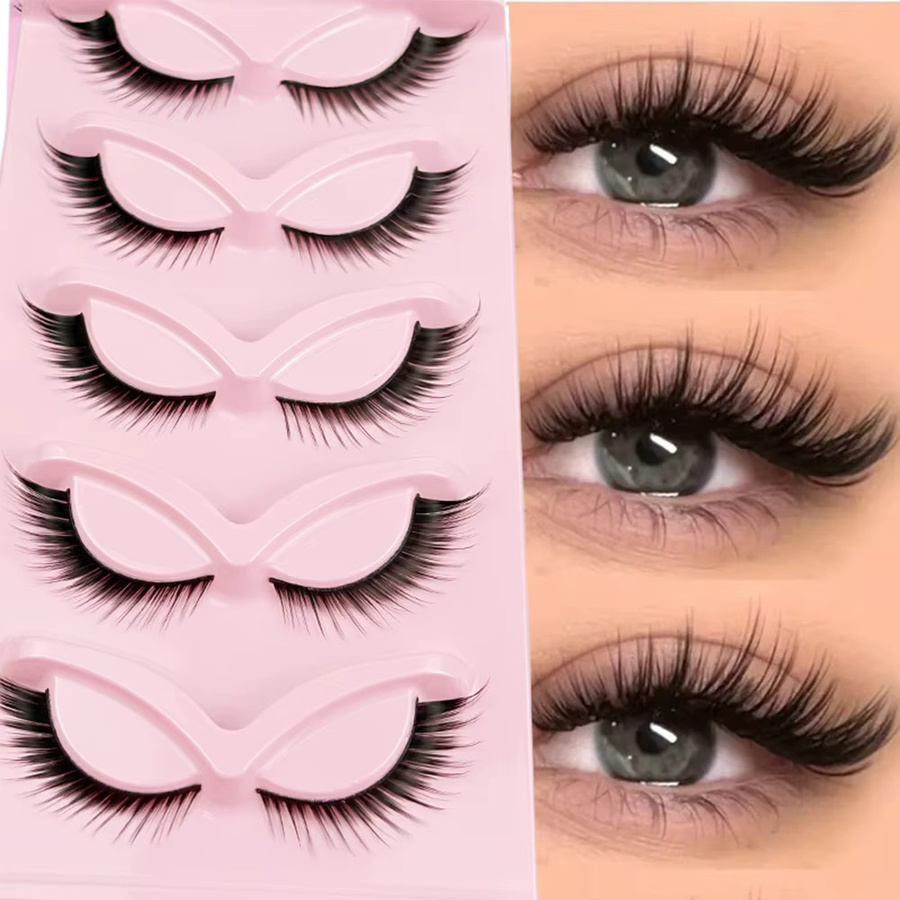 LIMEIKAI Künstliche Augenwimpern, 5 Paar, 16 mm, 8D, Natürlicher Look - Bild 4