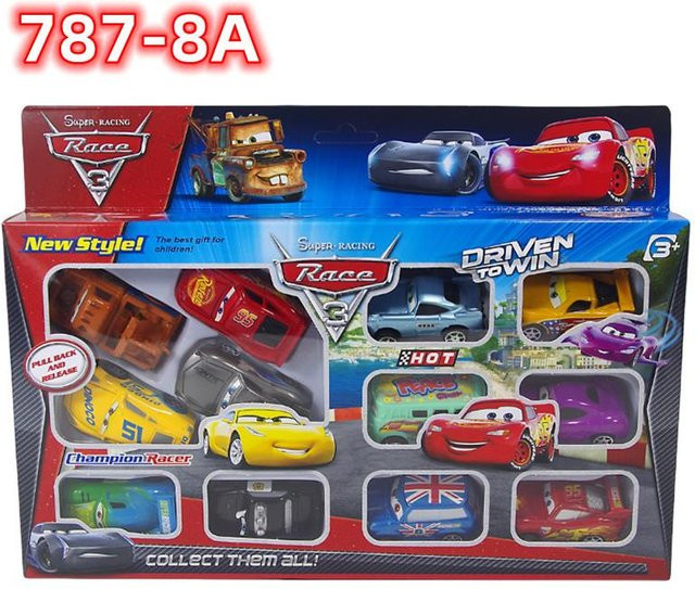 Pixar Disney Cars Lightning McQueen Jackson Storm Modellauto, 12-teiliges Set, ab 4 Jahren - Bild 1