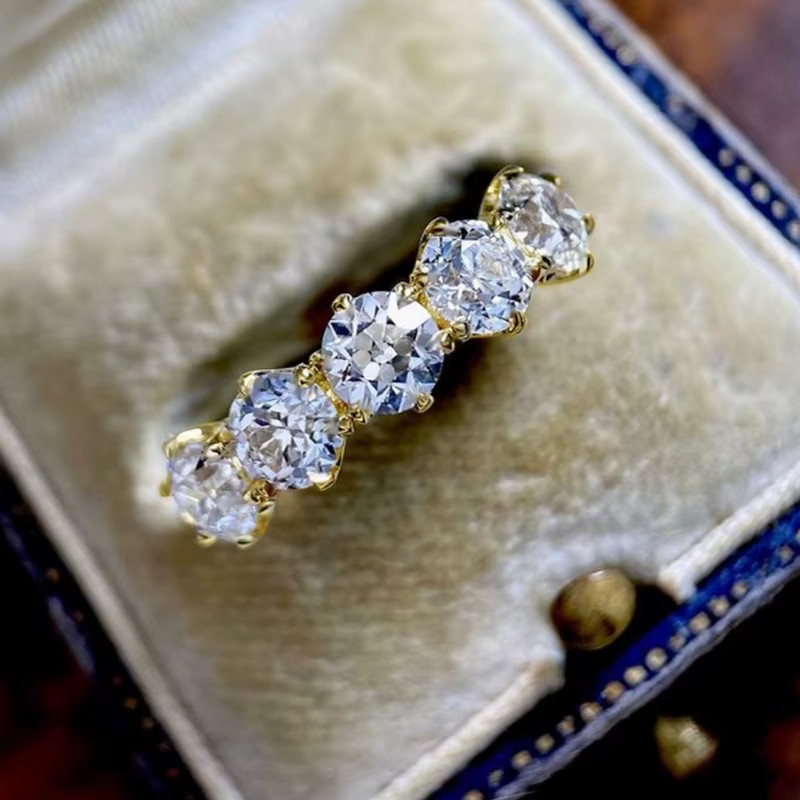 Huitan Damen-Ring, goldfarben, Zirkonia - Bild 3