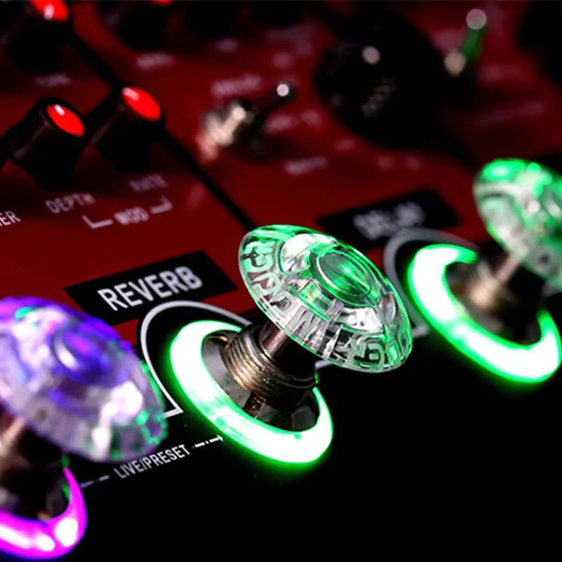 Mooer SHROOMS Fußschalter-Topper aus transparentem Kunststoff für E-Gitarren-Effektpedale, 10 Stück - Bild 2