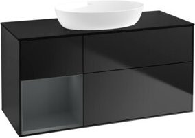 V&B Waschtischunterschrank Finion in Blau lackiert, Breite: 120 cm, Tiefe: 50,1 cm, Höhe: 50,1 cm - Bild 1