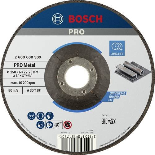 Bosch Expert for Metal A 30 T BF Schruppscheibe gekröpft, Durchmesser: 150 mm, Bohrungs-Ø: 22,23 mm - Bild 1