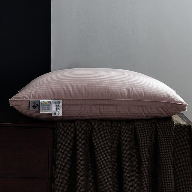 Gänsedaunen Kissen mit Baumwollbezug in Pink, Hotelkollektion, B/H: 50,8 x 66,04 cm - Bild 1