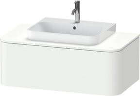 Duravit Waschtischunterschrank Happy D.2 Plus ohne Aufsatz, 1 Auszug, weiß supermatt, B: 100 cm, H: 35,4 cm, T: 55 cm - Bild 1
