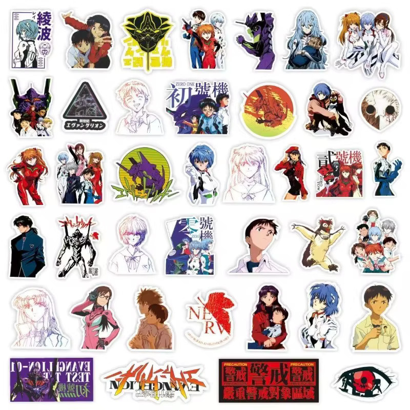 Bandai Evangelion Aufkleber, 50-teiliges Set, Bunt / Mehrfarbig - Bild 5