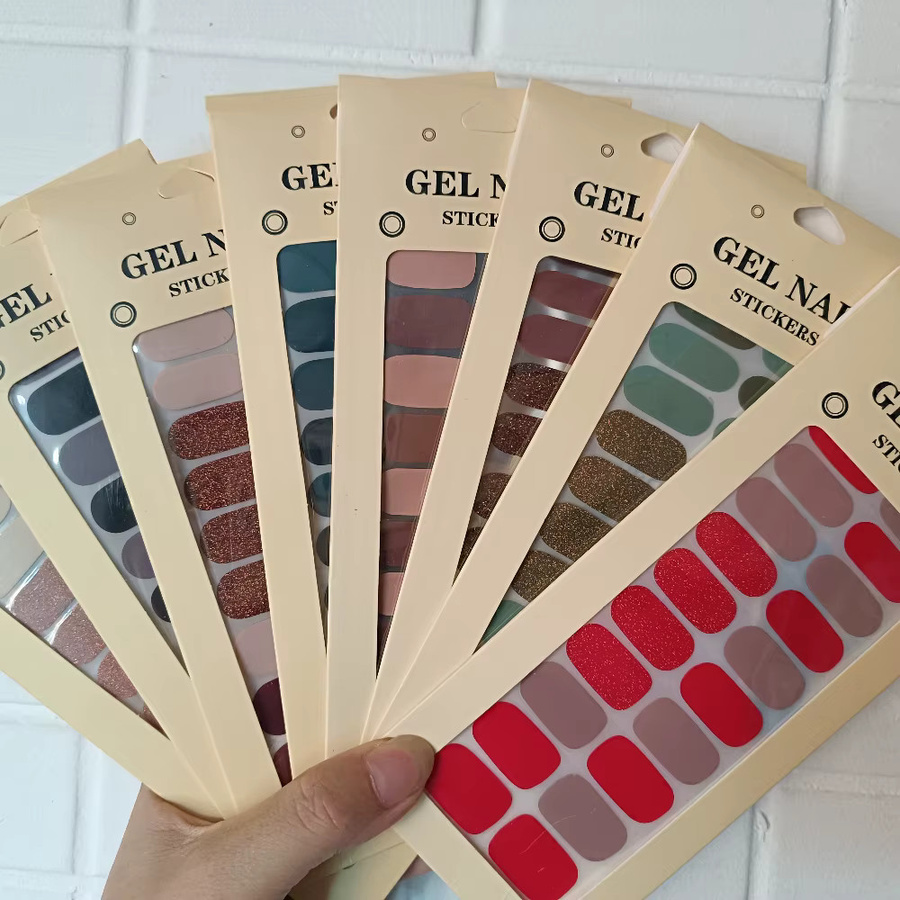 YAGOLYN Gel-Nagelaufkleber Herz-Polka-Dot, 22 Stück, UV-frei - Bild 1