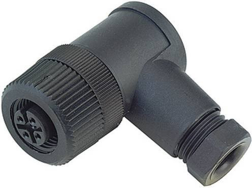 Binder 99-0430-00-04 Sensor-Aktor-Steckverbinder M12 Buchse gewinkelt unkonfektioniert Polzahl 4 Schwarz - Bild 1