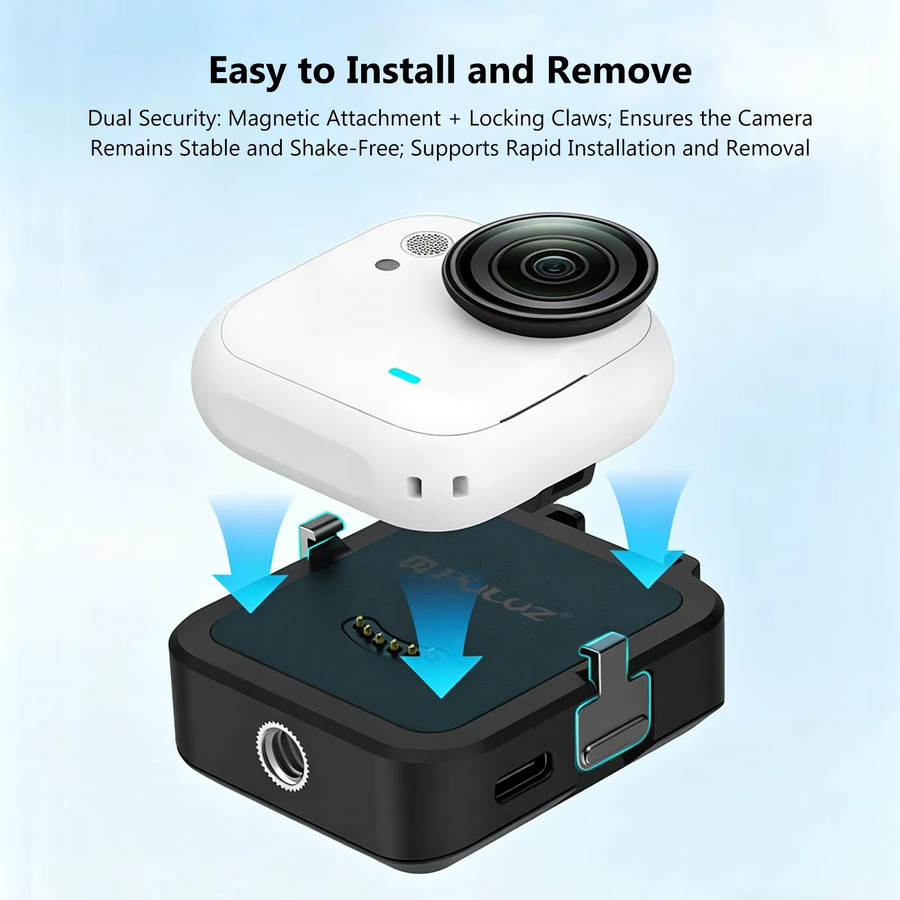 Insta360 Magnetische Ladebasis und Datenübertragungsstation für die Insta360 GO in Schwarz - Bild 4
