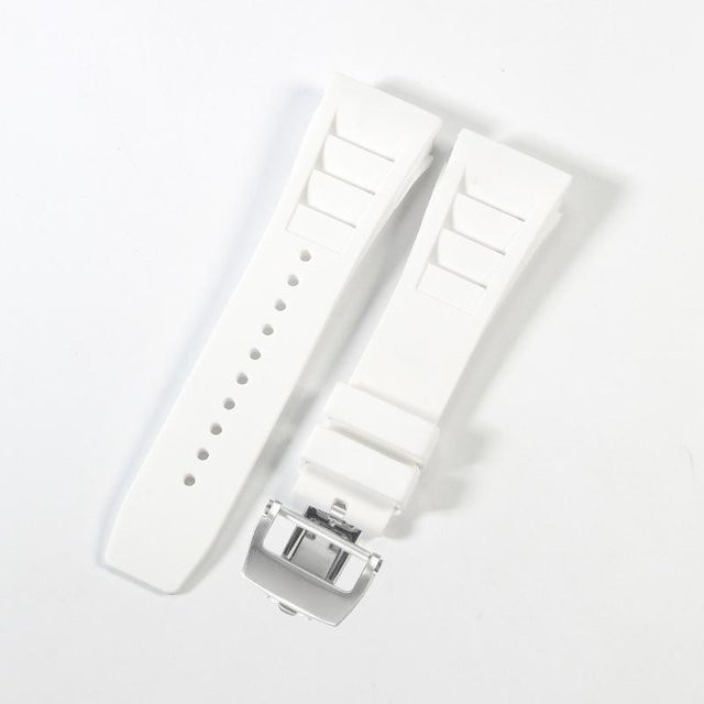 Lanspo Uhrenarmband Silikon, 25 mm, Weiß, Herren - Bild 1