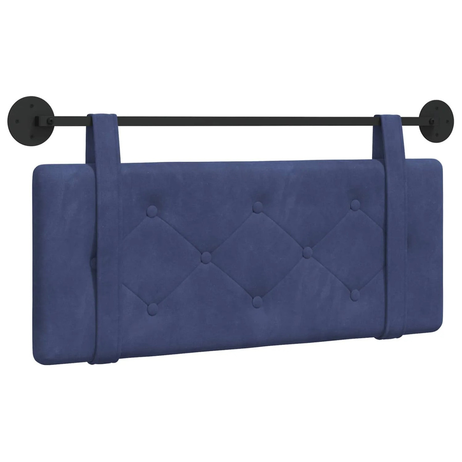 vidaXL Wandmontiertes Polsterpaneel aus Samt in Polizeiblau B: 110 cm, H: 55 cm, T: 5 cm - Bild 2