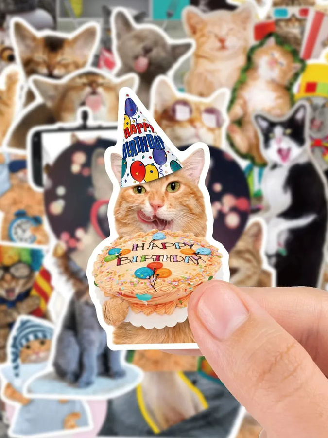 GOGOTU Katzen-Aufkleber, 65-teiliges Set, multicolour - Bild 3