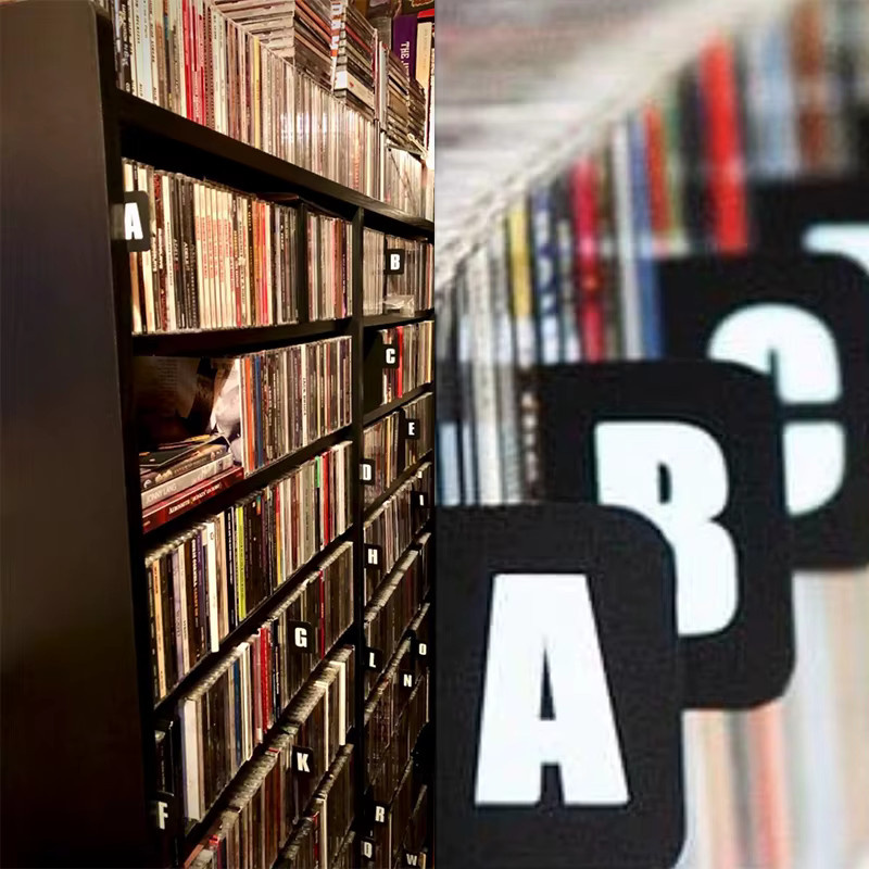 26-teiliges Schallplatten-Trennblatt-Set in Schwarz aus Kunststoff mit alphabetischen A-Z Tabs zur Organisation deiner Vinyl-Sammlung - Bild 4