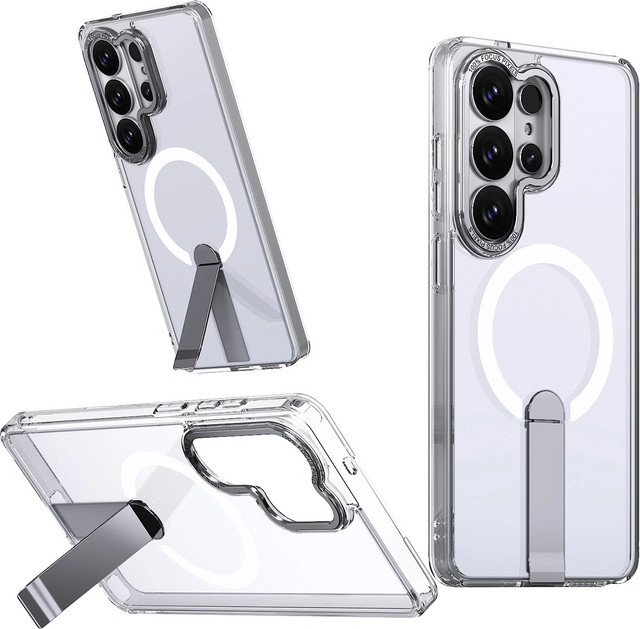MagSafe Hybrid Armor Schutzhülle für Samsung Galaxy S26 Ultra S948 mit Ständer, Transparent - Bild 1
