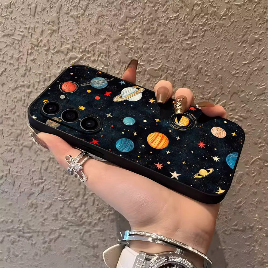 Handyhülle mit Sternenhimmel-Konstellation für Samsung Galaxy S25 S24 S23 S22 S21 S20 Ultra Plus FE Lite 5G, Schwarz/Mehrfarbig - Bild 5