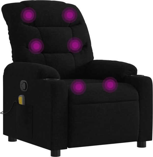 vidaXL Massagesessel Modell 11 in Schwarz aus Stoff mit Armlehnen - Bild 1