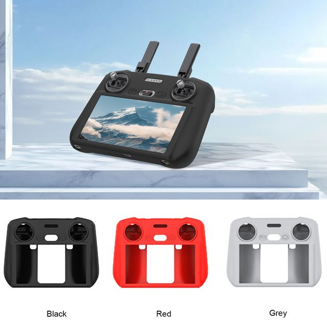 ToriTails Silikonhülle für DJI RC und DJI RC 2 Fernbedienung in Schwarz, rutschfester und stoßfester Hautschutz - Bild 1