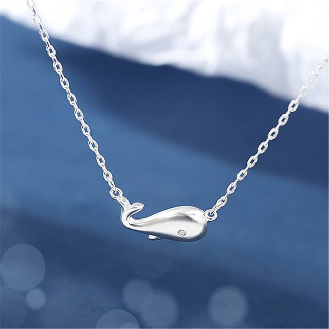 GaGa-Duck Anhänger 925 Silber, Wal, Zirkonia - Bild 1