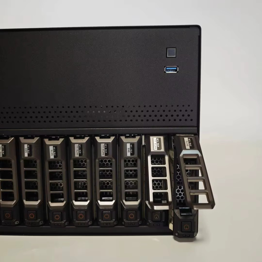 VBNM NAS-Servergehäuse in Schwarz mit 10 HDD-Einschüben, MATX-Chassis aus 0,8mm verzinktem Stahl mit SATA und SAS Hot-Swap Backplane für 2,5 und 3,5 Zoll Festplatten - Bild 2